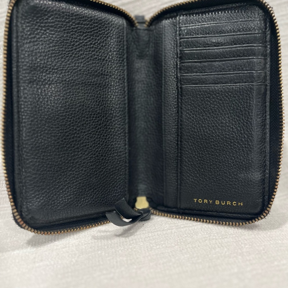 Tory Burch Black Leather Wristlet - Picture 8 of 11
